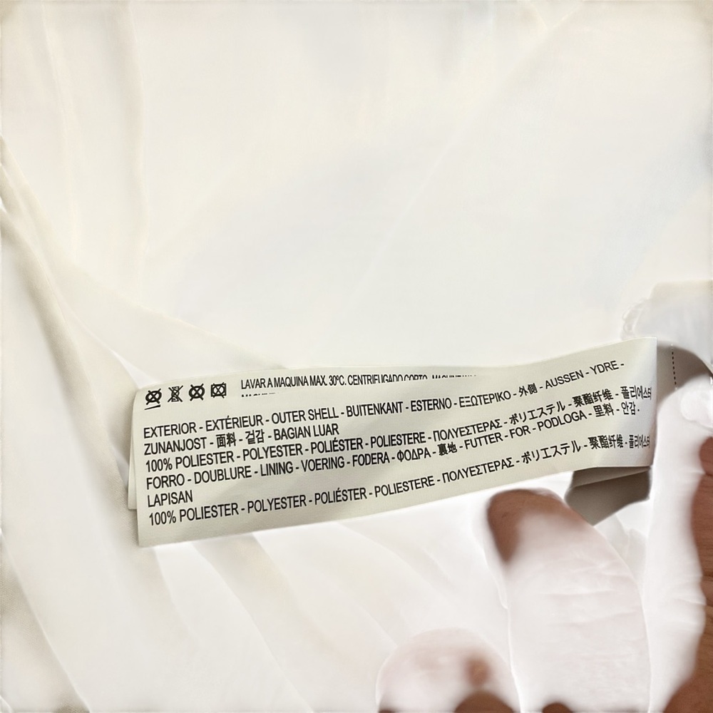 Zara Off-White Blouse with Stand Collar - Picture 5 of 7